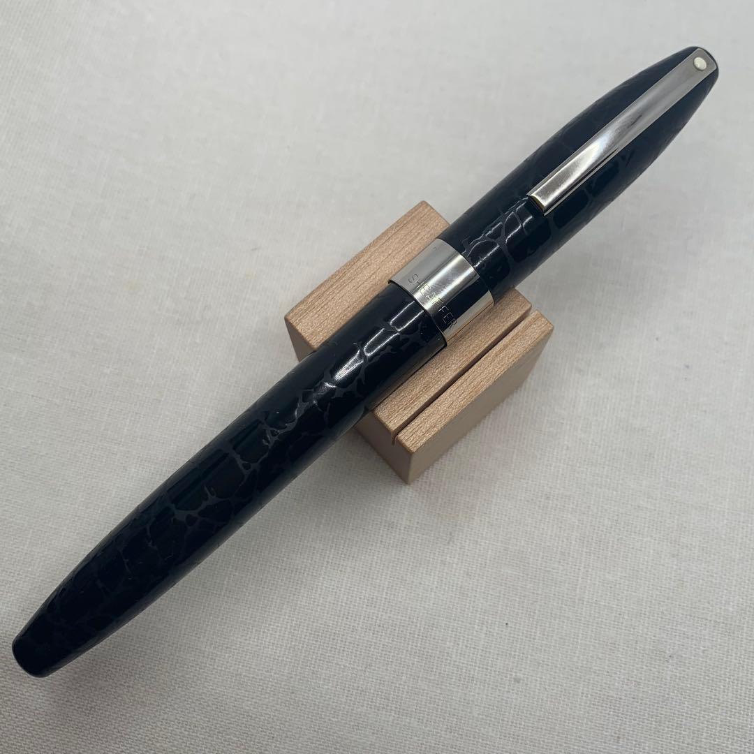 【良品】シェーファー　レガシーヘリテージ　ルックオブレザー　万年筆18K M