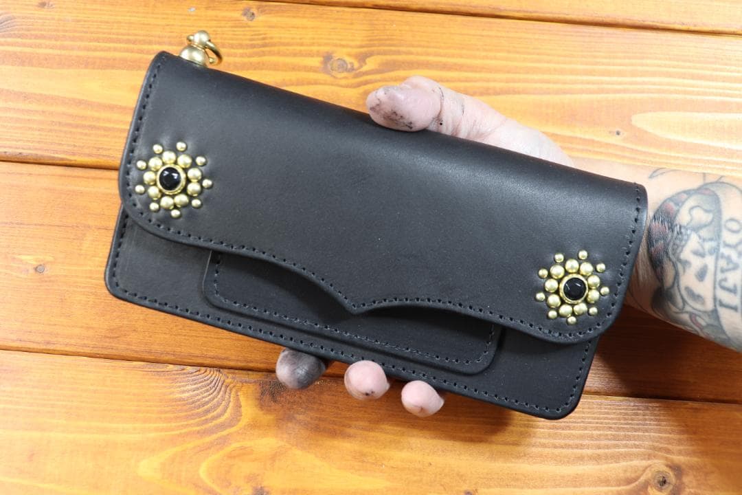 ☆ ハンドメイド 　スタッズロングウォレット　☆　CONDORU　☆