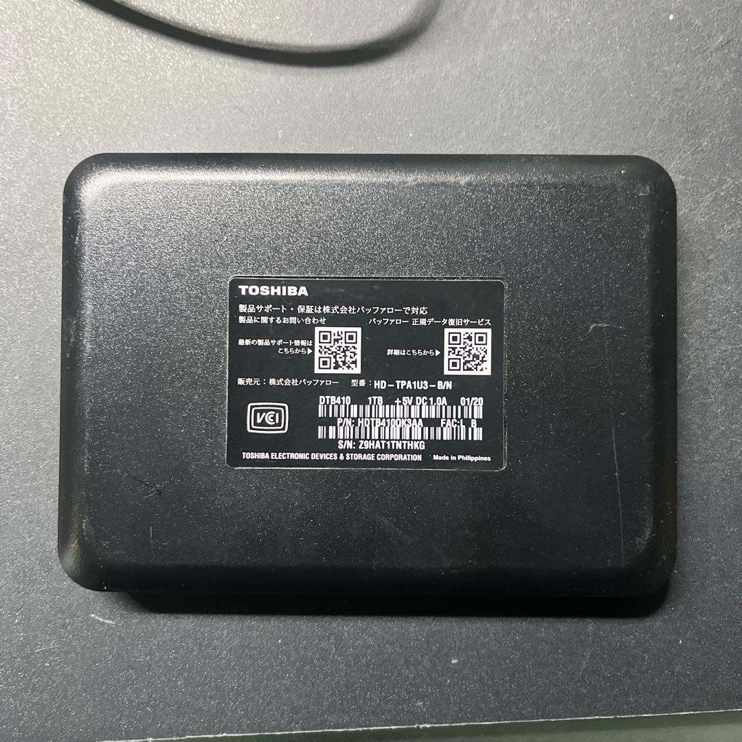 SSさまTOSHIBA HD-TPA1U3-BK 外付けHDD