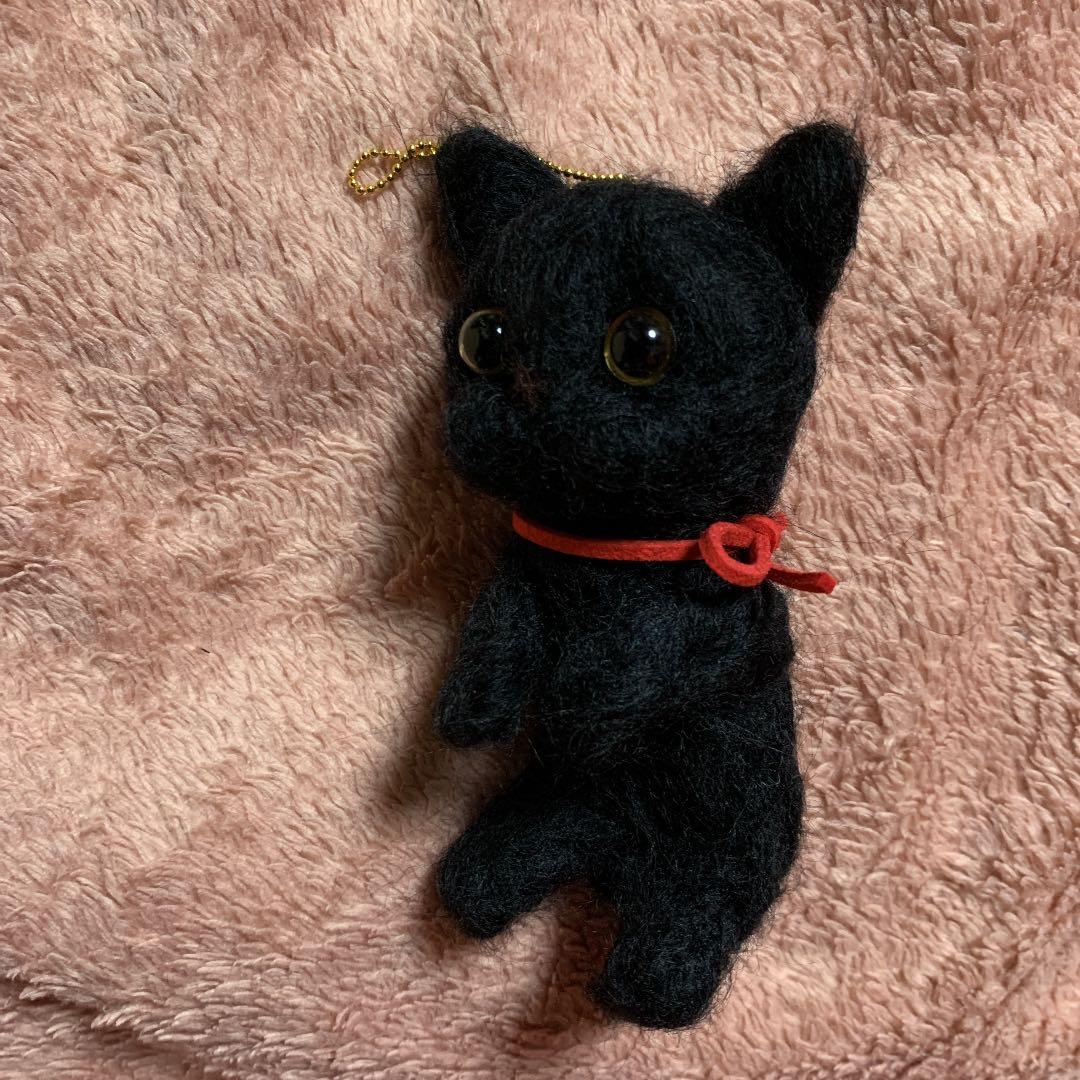 羊毛フェルトハンドメイド黒猫ちゃん