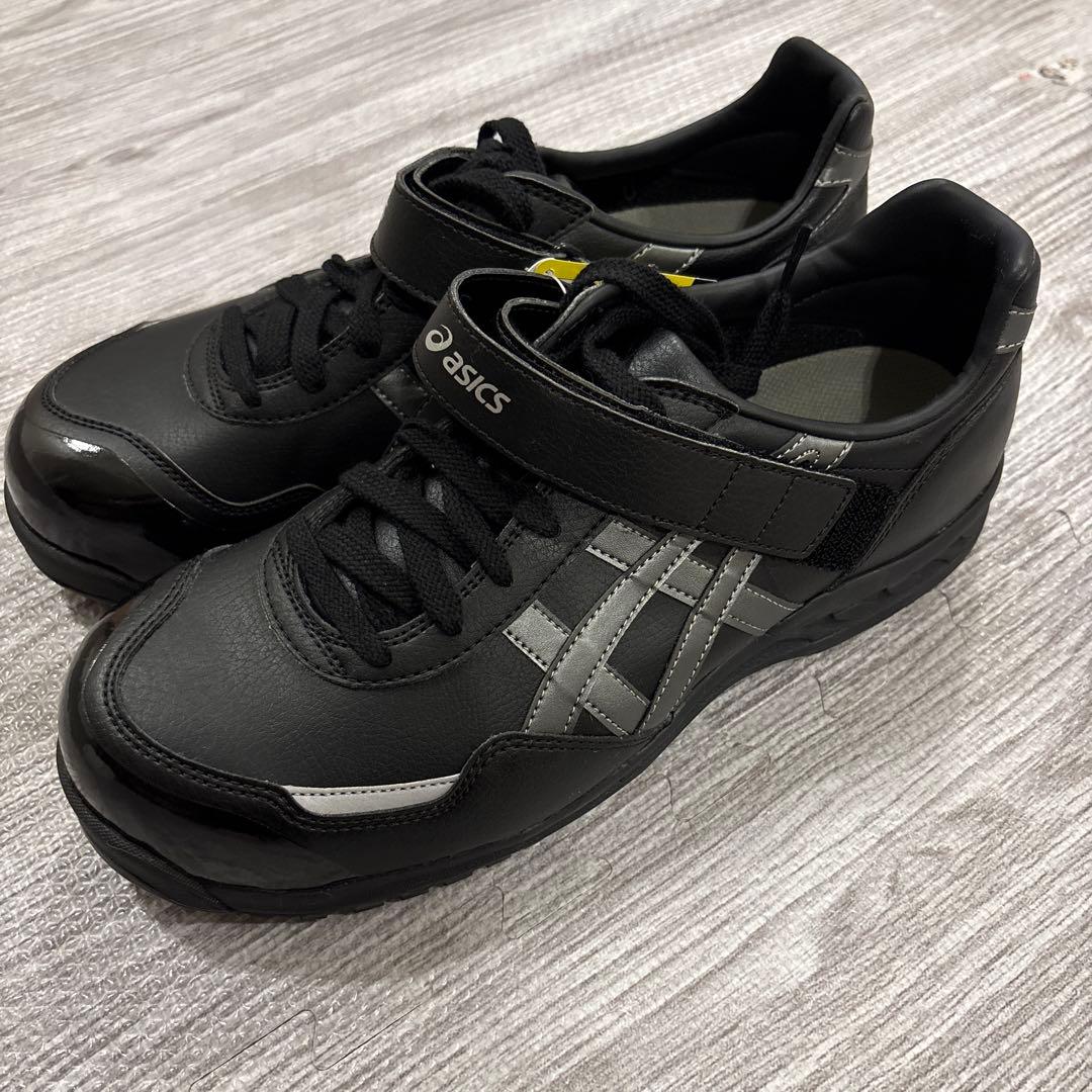 ASICS ブラック安全靴 GELクッション付き