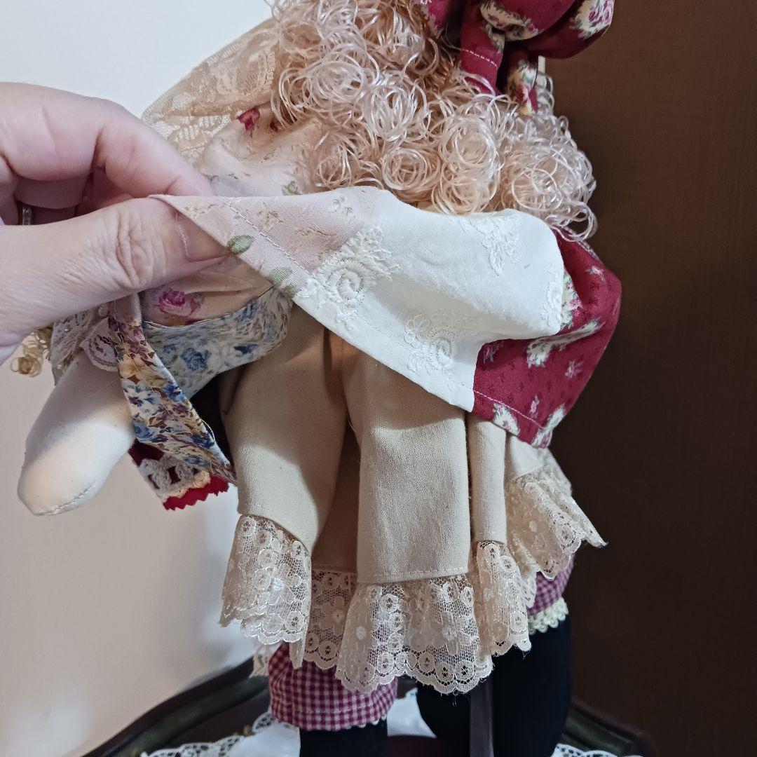 ハンドメイド　カントリー　人形　　　高さ48cm