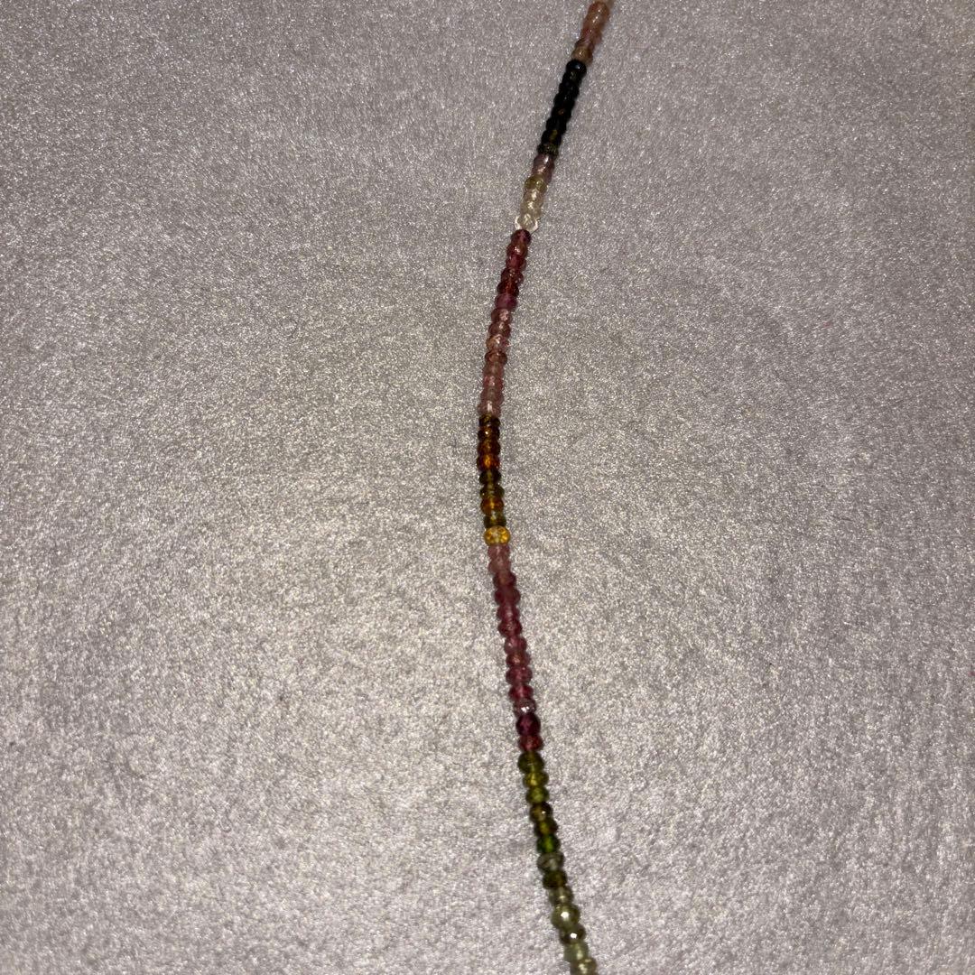 マルチカラーカットトルマリンネックレス64cm