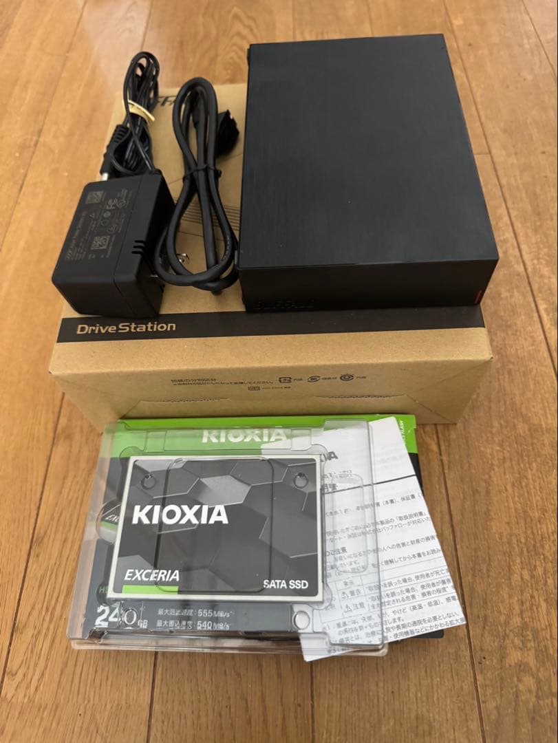 BUFFALO 2TB 外付けHDD&KIOXIA 2.5インチSSD240GB