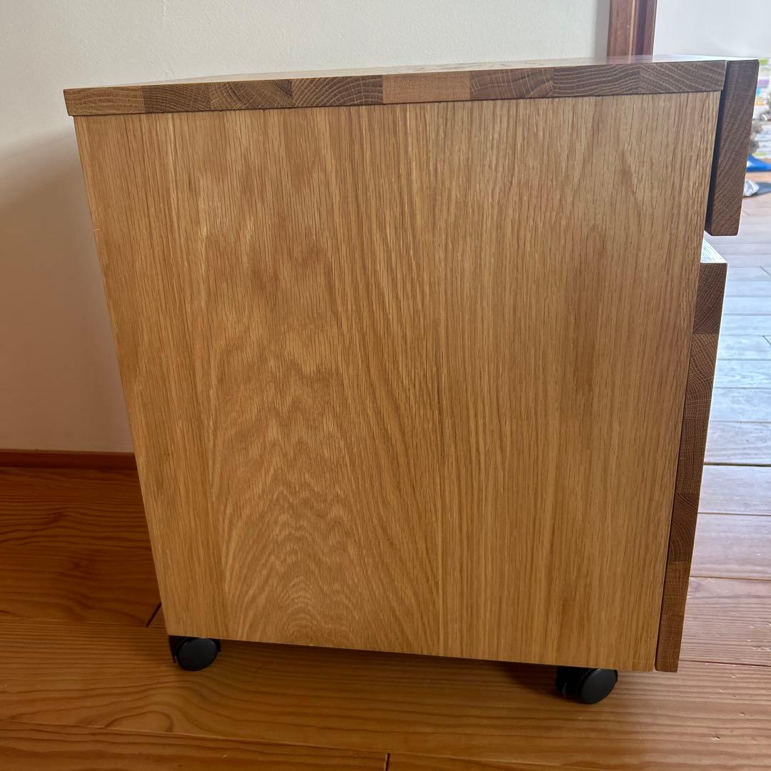 【廃盤品】無印良品 木製 デスクキャビネット 引き出し2段