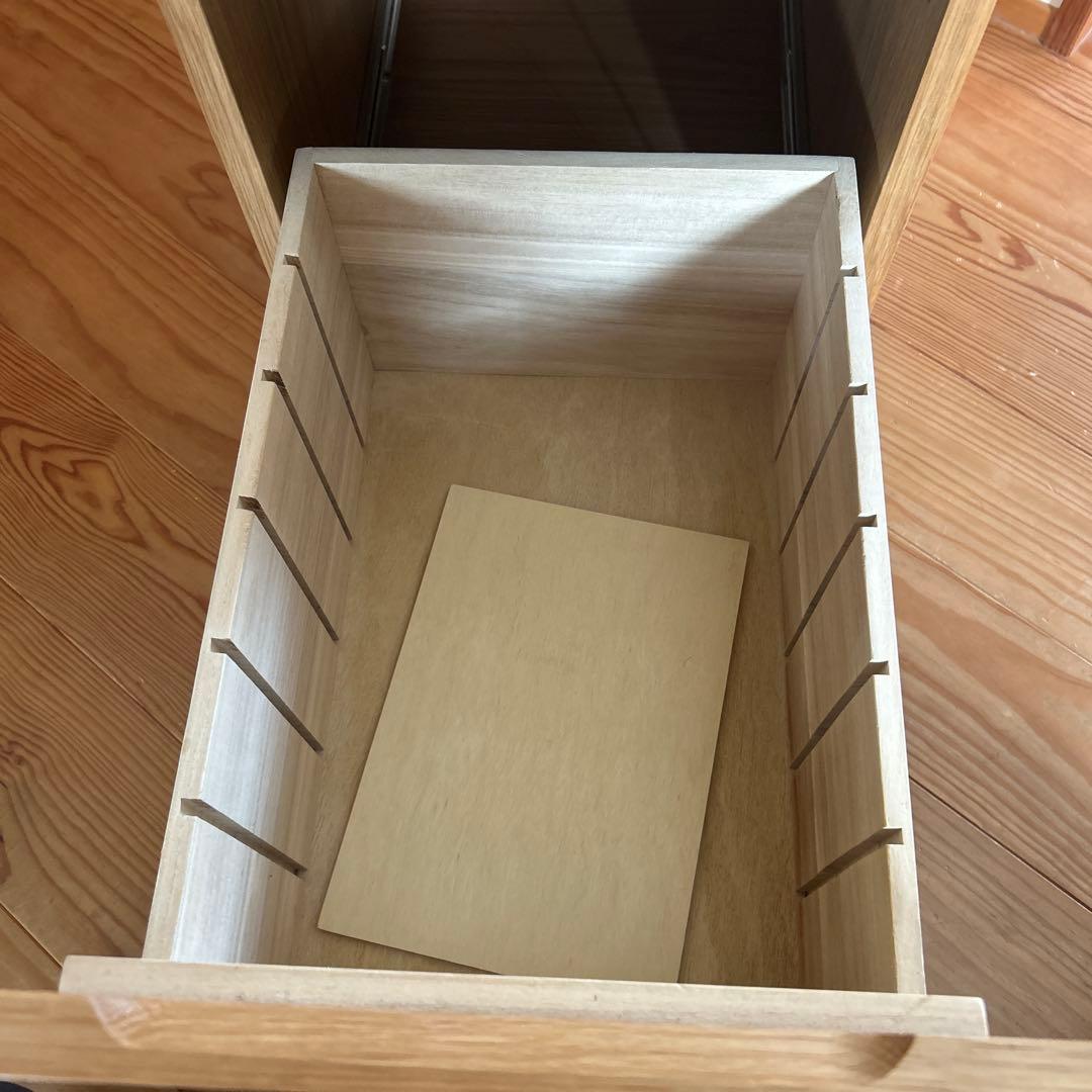 【廃盤品】無印良品 木製 デスクキャビネット 引き出し2段