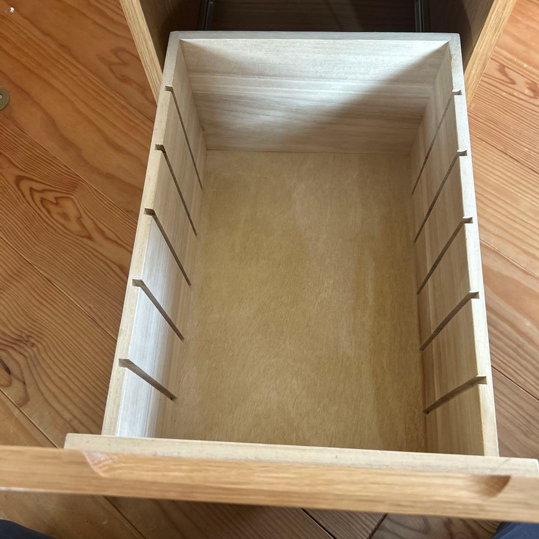 【廃盤品】無印良品 木製 デスクキャビネット 引き出し2段