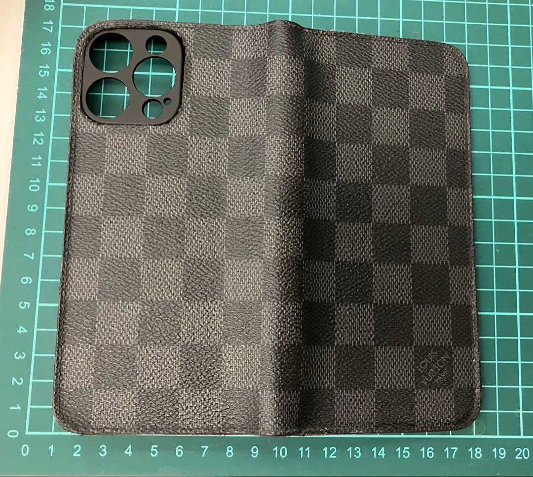 ヴィトン ダミエ iPhone16pro max 手帳型ケース（7+用を加工