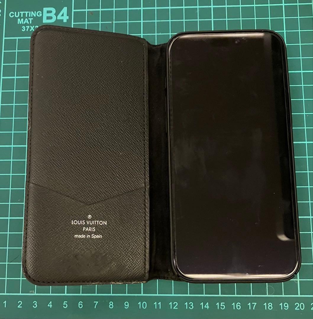 ヴィトン ダミエ iPhone16pro max 手帳型ケース（7+用を加工