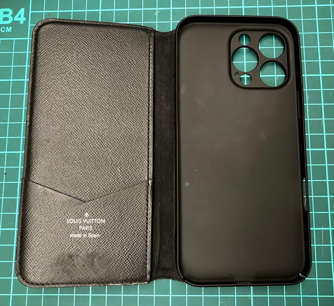 ヴィトン ダミエ iPhone16pro max 手帳型ケース（7+用を加工