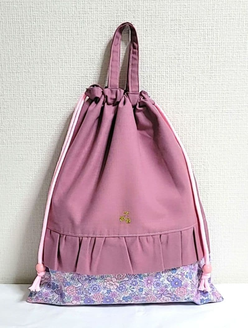 85.入園入学セット　女の子　パープル ピンク　5点セット