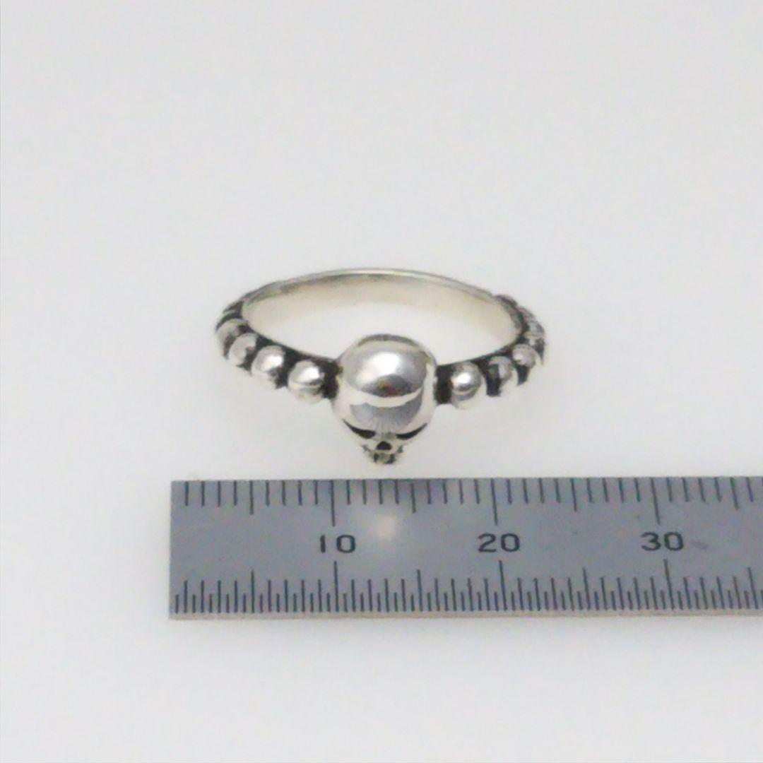 オリジナルハンドメイド シルバーリング 13号    球スカル