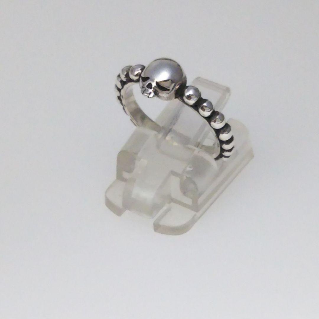 オリジナルハンドメイド シルバーリング 13号    球スカル