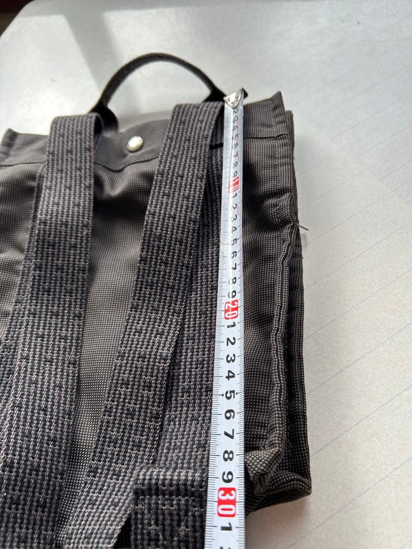 HERMES エルメスエールライン アド MMリックサック バッグ2Wayグレー