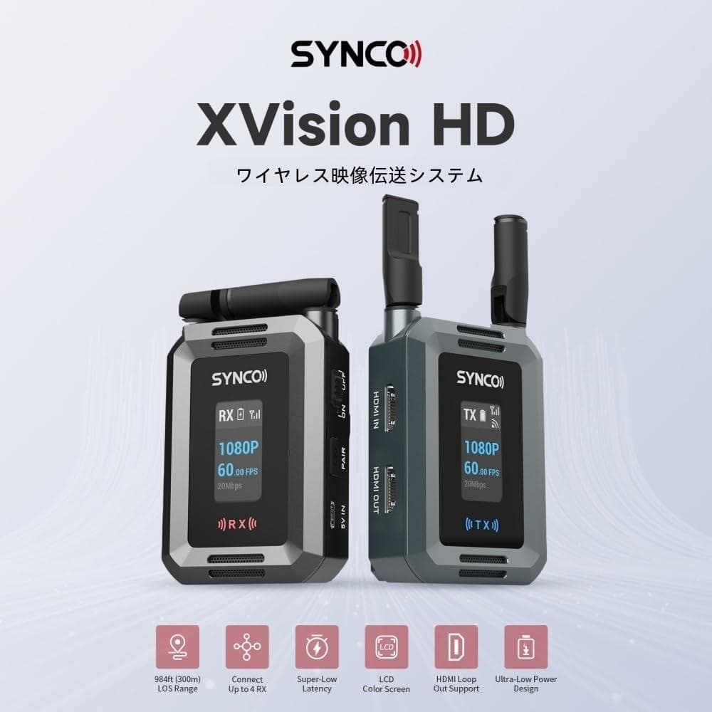 Synco Xvision HD ビデオ伝送システム HD 300メートル