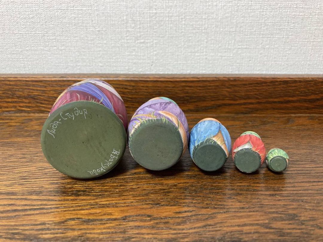 ひな祭りセール♪ロシア雑貨☆ネコマトリョーシカ『蝶々Butterfly』リダ工房