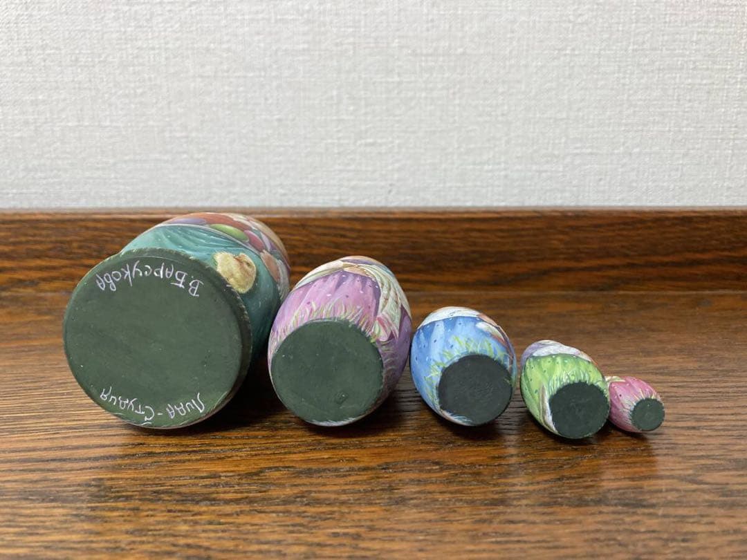 ひな祭りセール♪ロシア雑貨☆ネコマトリョーシカ『蝶々Butterfly』リダ工房