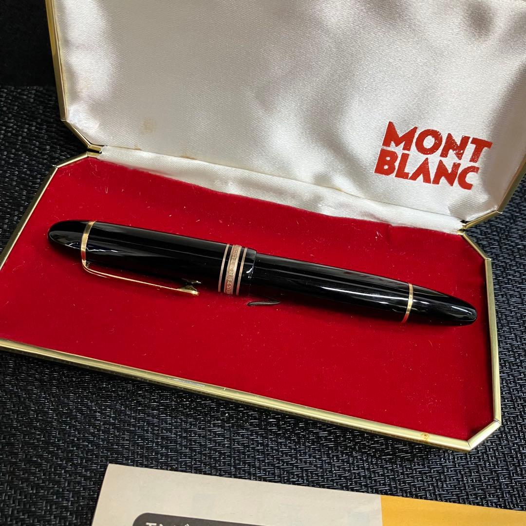 未使用14c No.149 MONT BLANC 万年筆 黒 ゴールドトリム