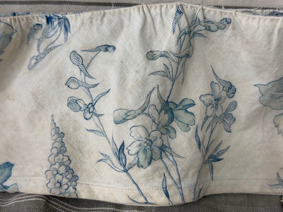 1880年頃　約12.5×297cm フランスアンティーク端切れフリル　コットン