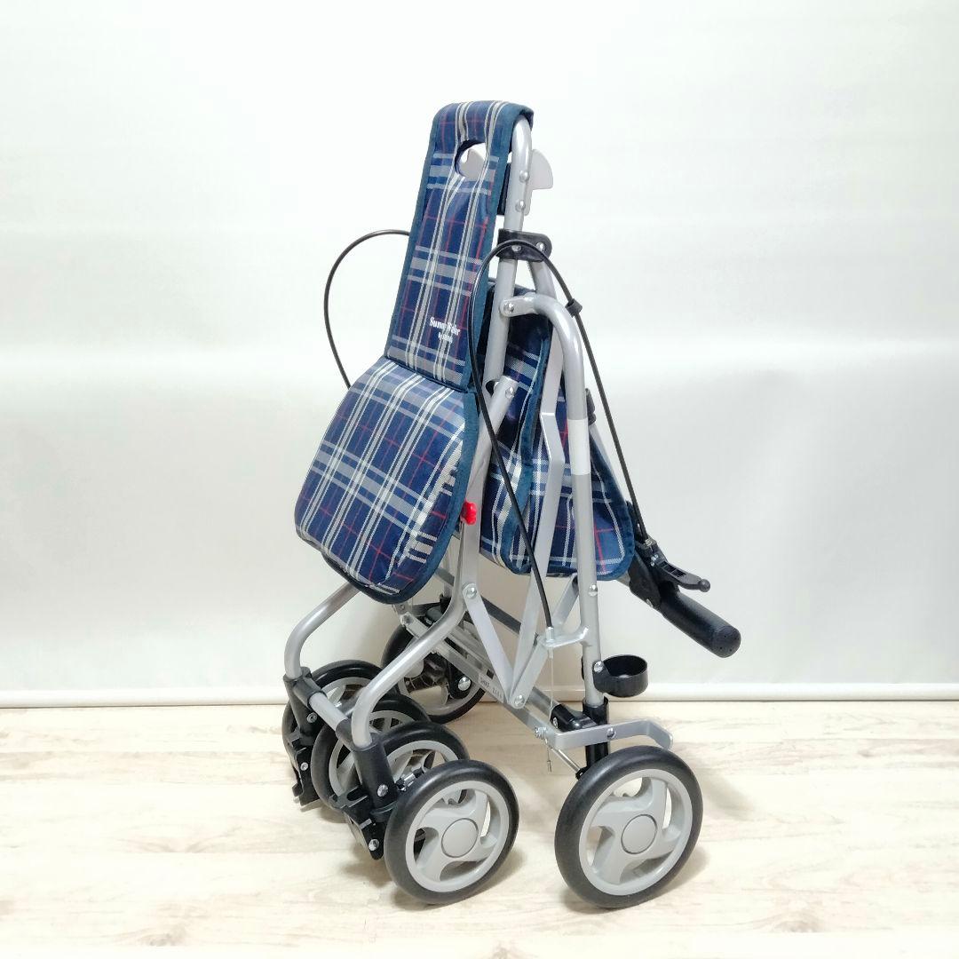 極美品⭐島製作所 サニーウォーカー AW-RB シルバーカー イス付