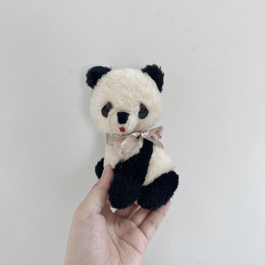 アンティーク　パンダ　ぬいぐるみ　ハンドメイド　ヨーロッパ　ヴィンテージ　ドール