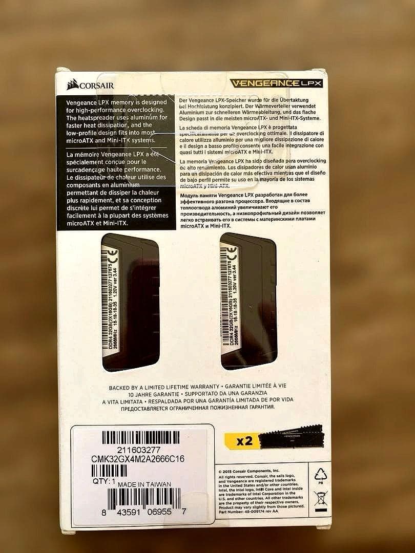 新品未開封品 CORSAIR Vengeance LPX 32GB 2×16GB