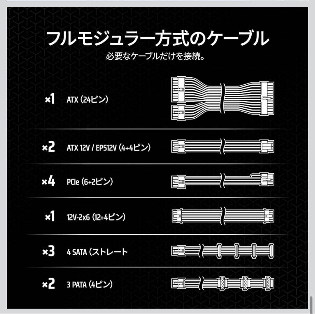 【新品未開封】CORSAIR RM1000x 電源ユニット