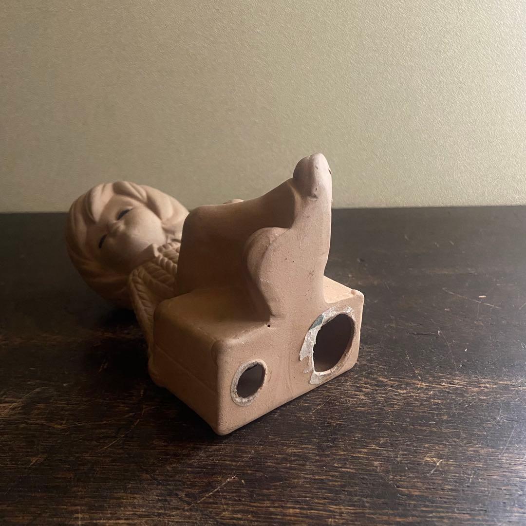 昭和レトロ　陶器製　貯金箱　アンティークドール　オブジェ