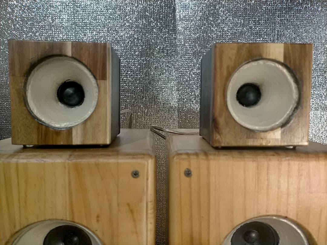 【自作044】3way-WホーンVCC White-Wood Edition