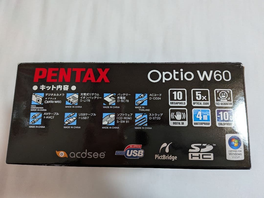 動作確認済■防水 Optio W60 ペンタックス■コーラルピンク■コンデジ