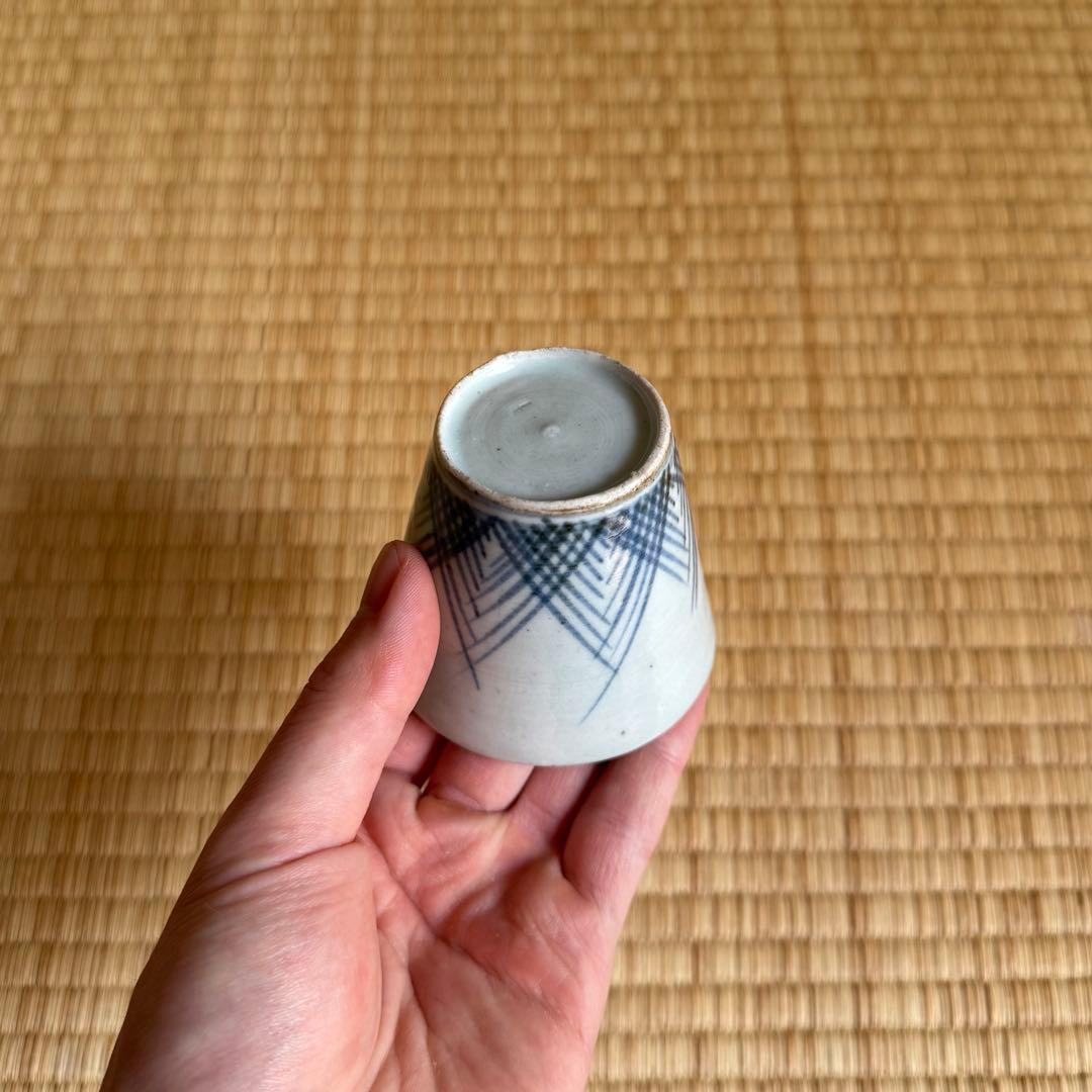 古伊万里 染付 檜垣文 蕎麦猪口 江戸時代 古波佐見 古瀬戸 古美術 骨董 民藝