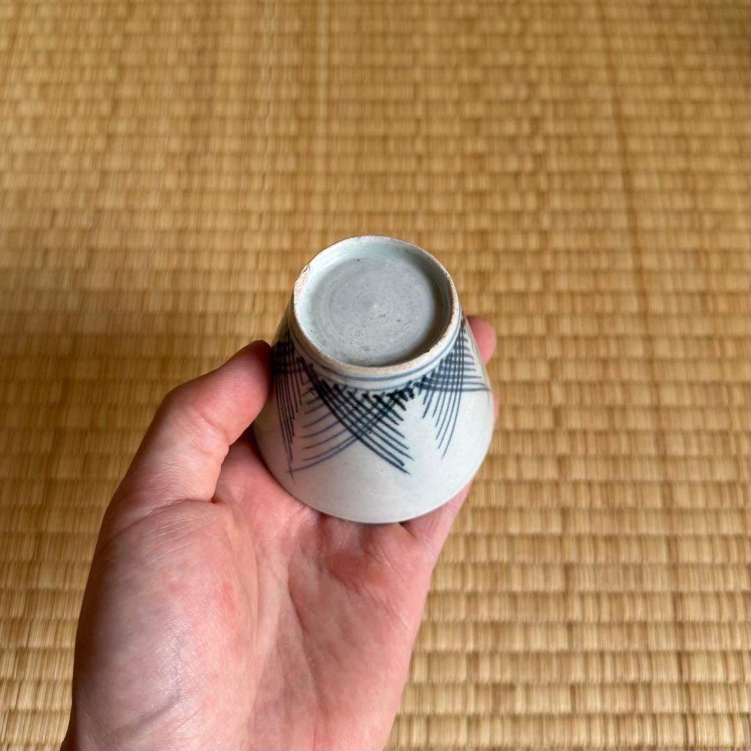 古伊万里 染付 檜垣文 蕎麦猪口 江戸時代 古波佐見 古瀬戸 古美術 骨董 民藝
