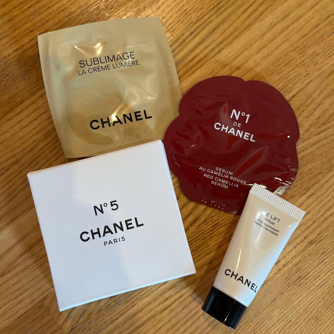 CHANEL N.5 100ml + 化粧品サンプル+VIP CHANELハガキ