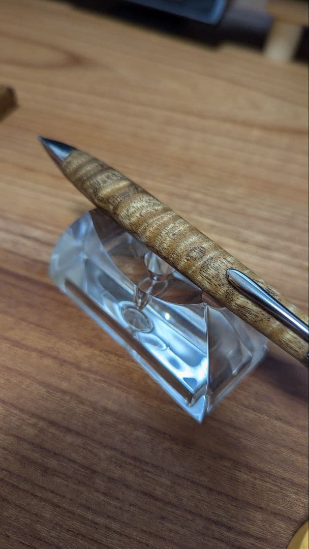 159ペン工房翌檜　楠　虎杢　縮杢　木軸シャーペン　木軸ボールペン