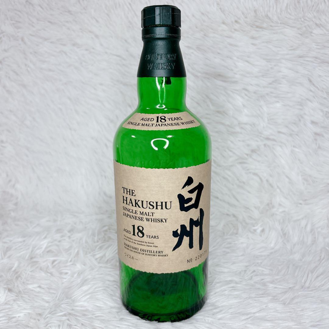 【空瓶・空箱】白州18年 サントリーシングルモルトウイスキー 700ml