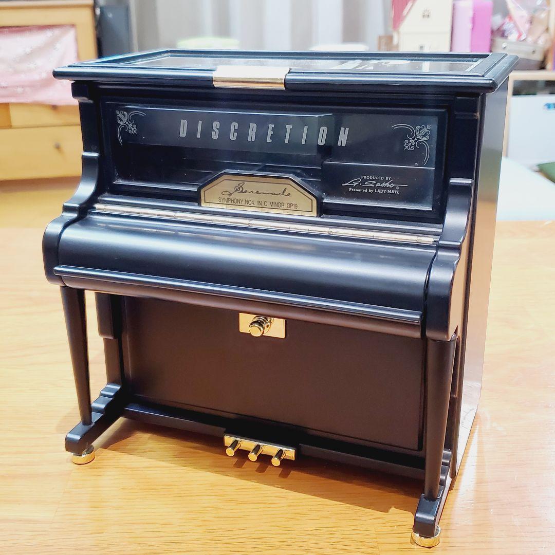 ✨【美品】浪漫飛行♪ジュエリーボックス　オルゴール付き　アンティークピアノ型