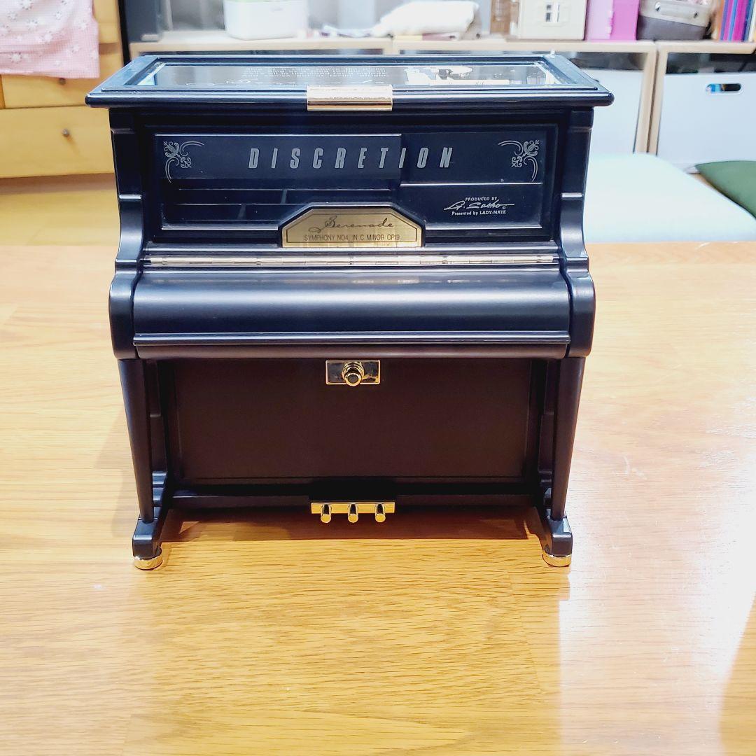 ✨【美品】浪漫飛行♪ジュエリーボックス　オルゴール付き　アンティークピアノ型