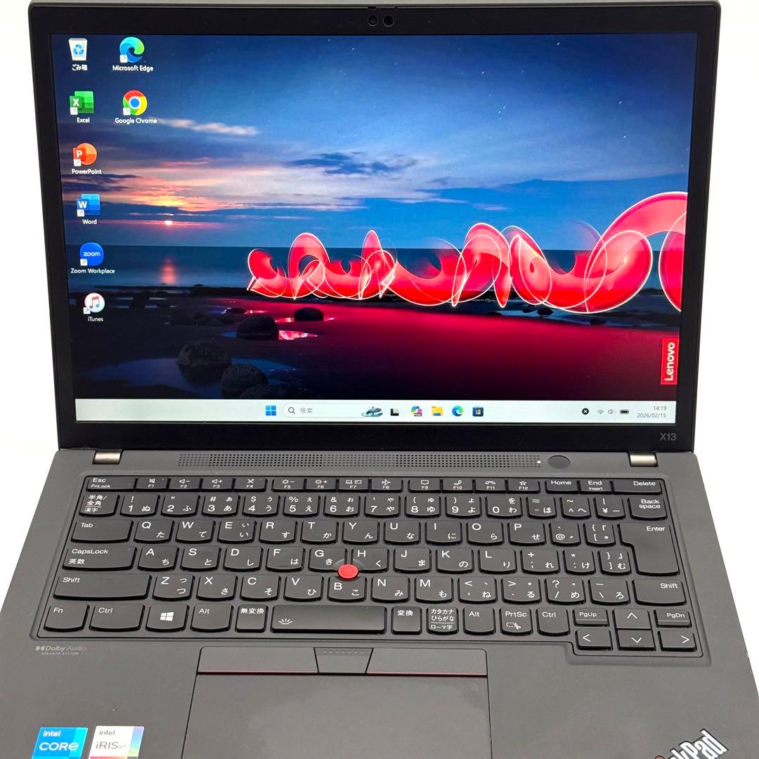 美品 ThinkPad X13 11世代i5 16GB SSD512 テストSS