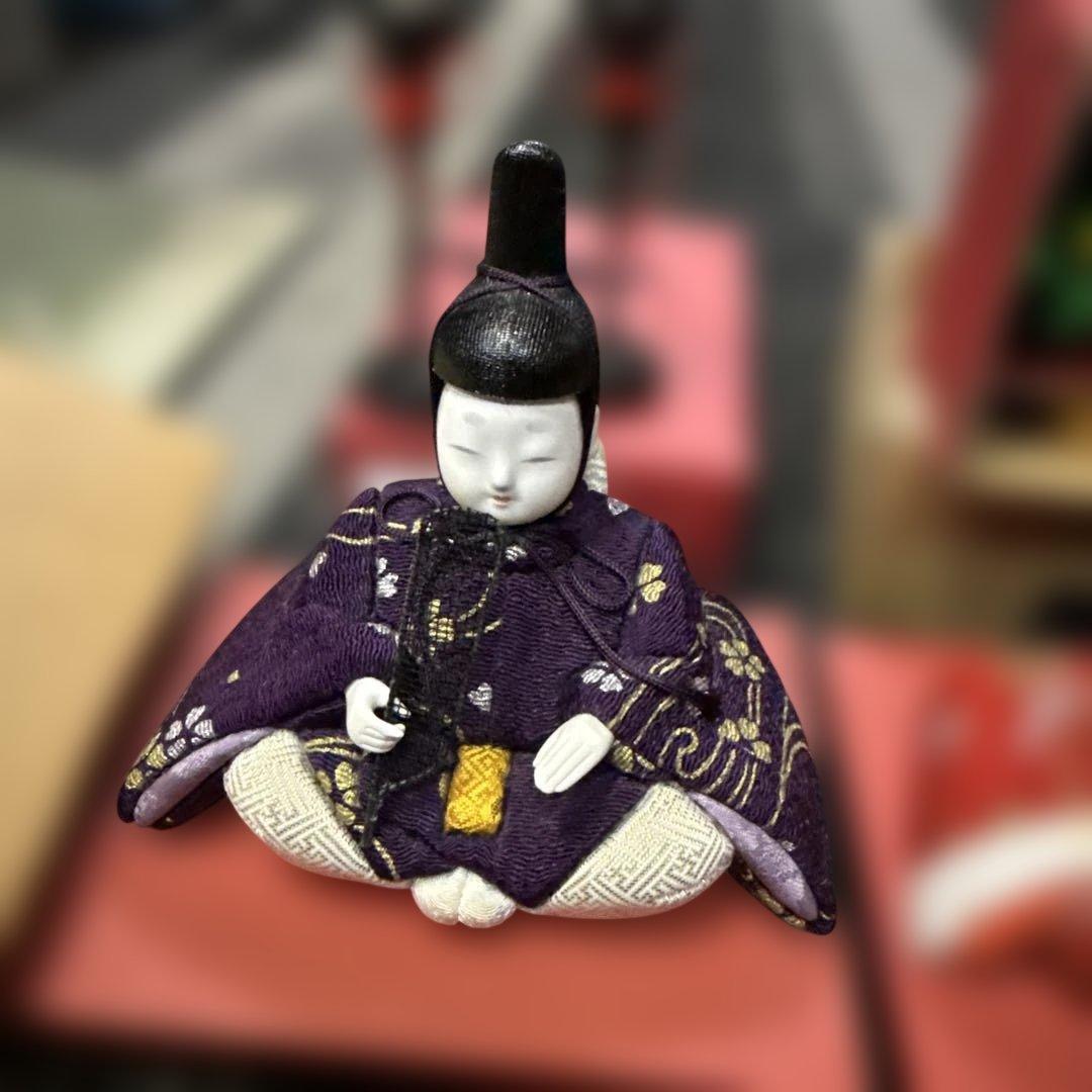 人形専門店蔵出し！ 木目込み人形作家 木村一秀作　雛人形 親王飾り