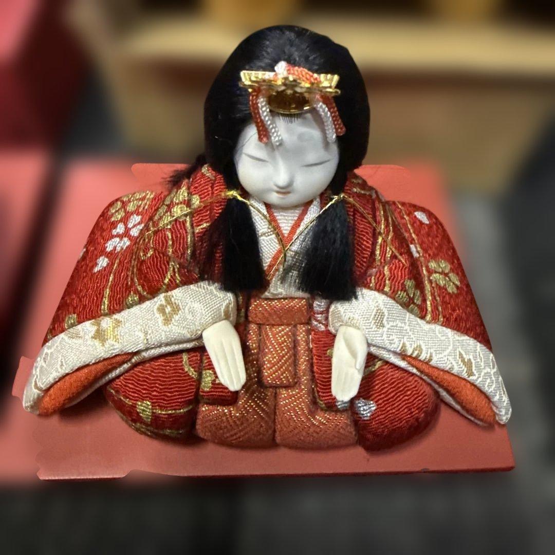 人形専門店蔵出し！ 木目込み人形作家 木村一秀作　雛人形 親王飾り