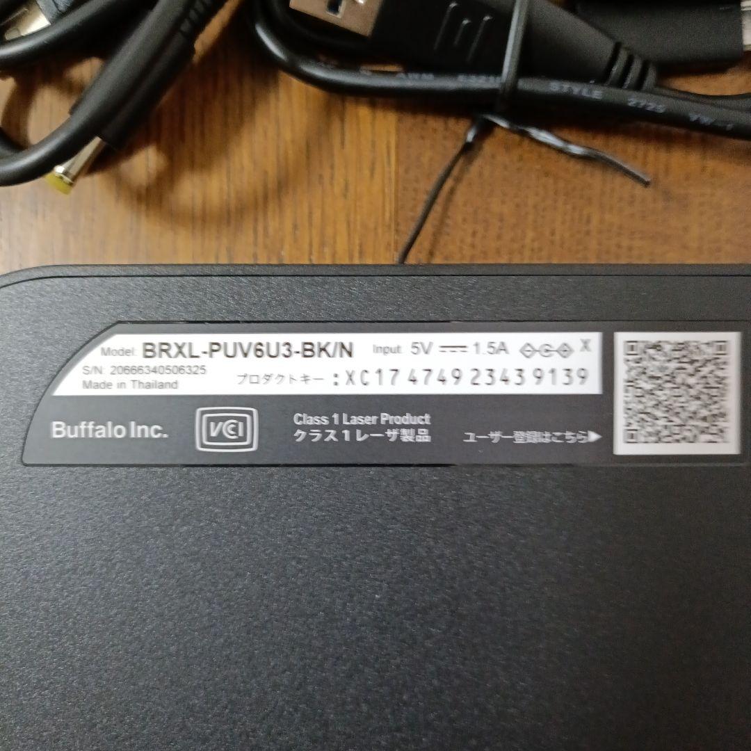 Buffalo BRXL-PUV6U3-BK/N Blu-rayドライブ