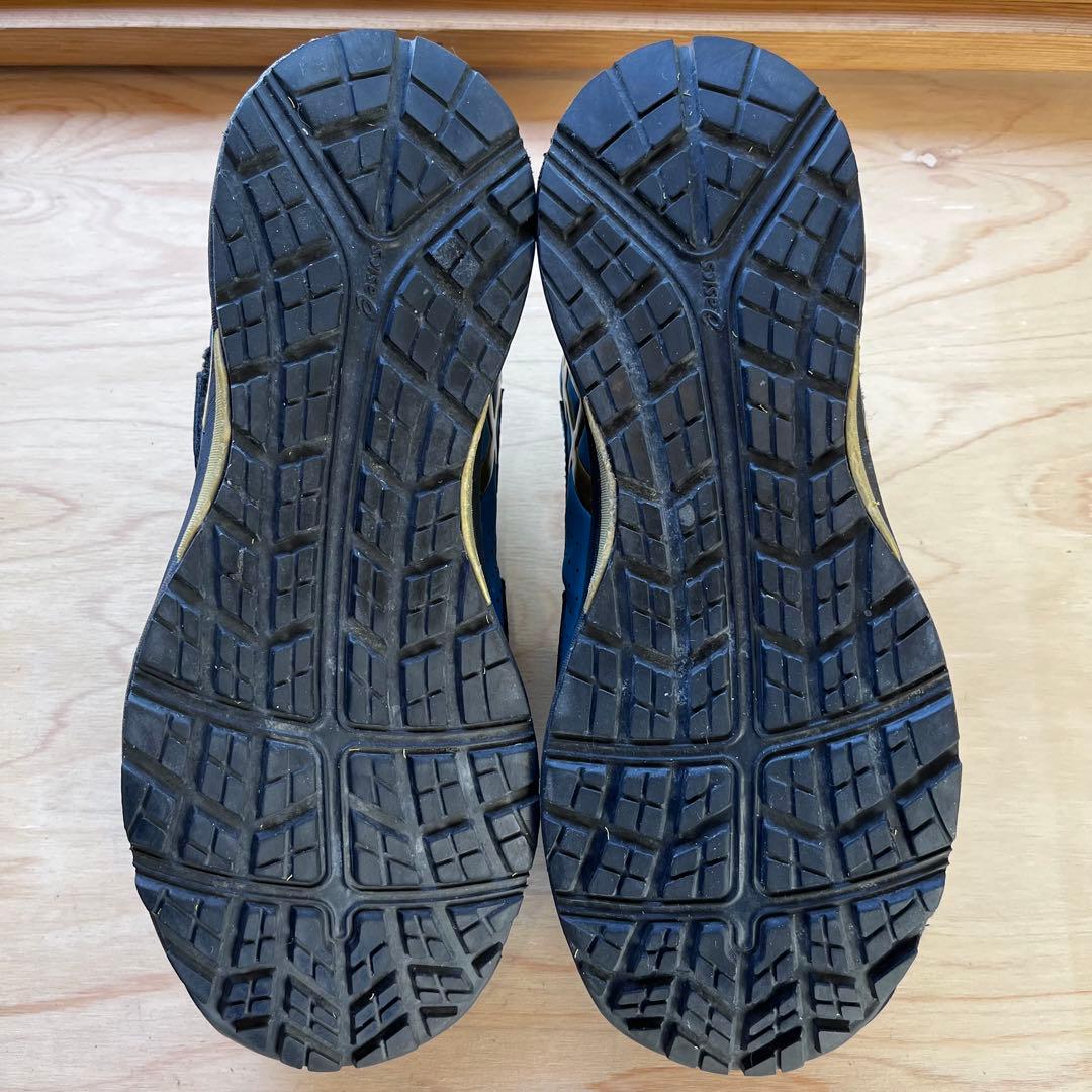 希少 asics ウィンジョブFCP101 安全靴 25 青