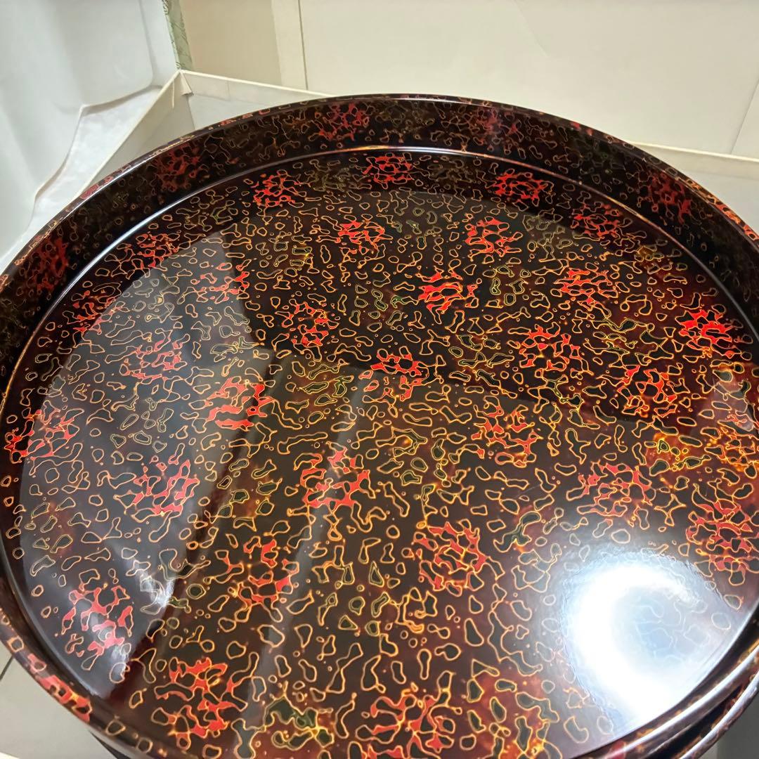 ♦️期間限定出品　津軽塗　漆器　うるし塗装　漆下地塗装　天然木　茶櫃セット