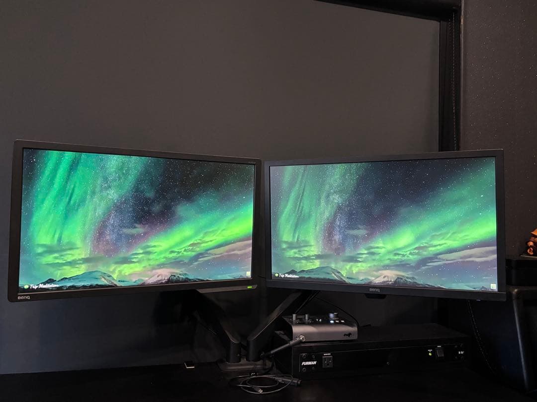BenQXL2411P 24インチ 144Hz ＋ GL2480＋モニターアーム