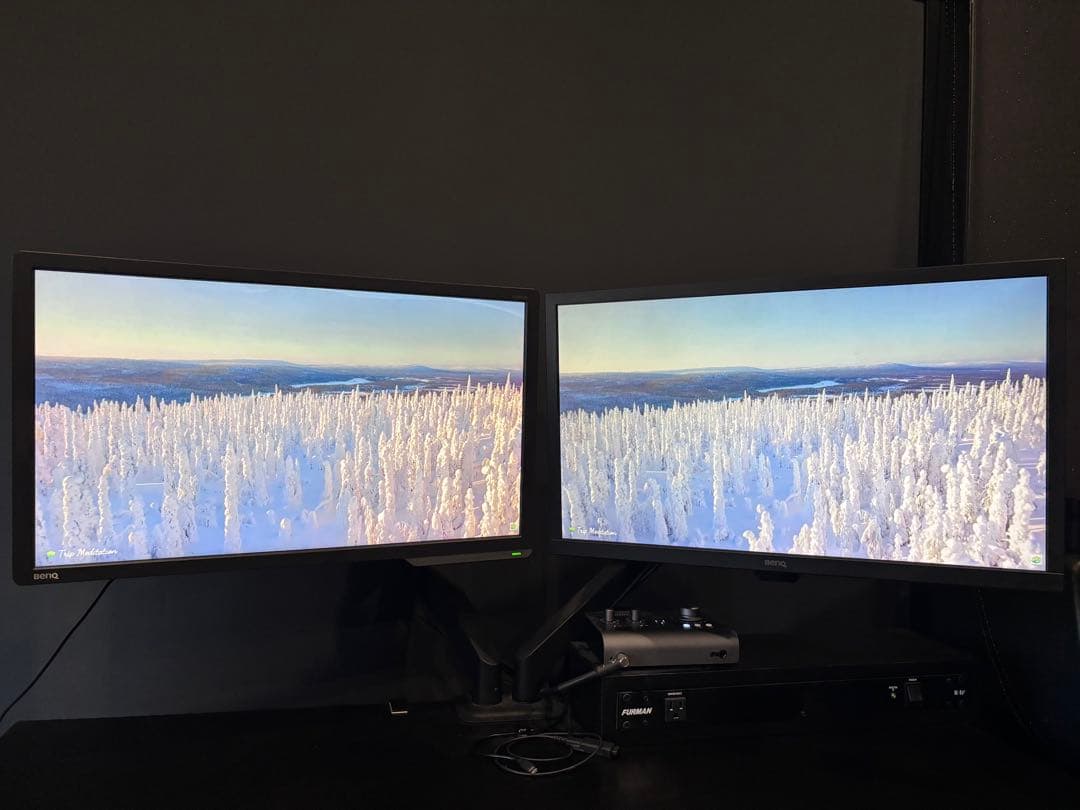 BenQXL2411P 24インチ 144Hz ＋ GL2480＋モニターアーム