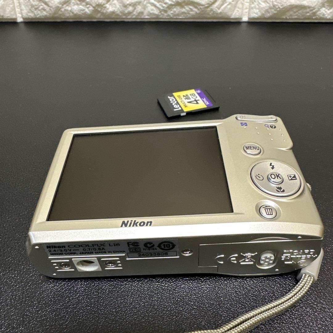 ニコン Nikon COOLPIX L16 シルバー　動作確認済　単三電池式