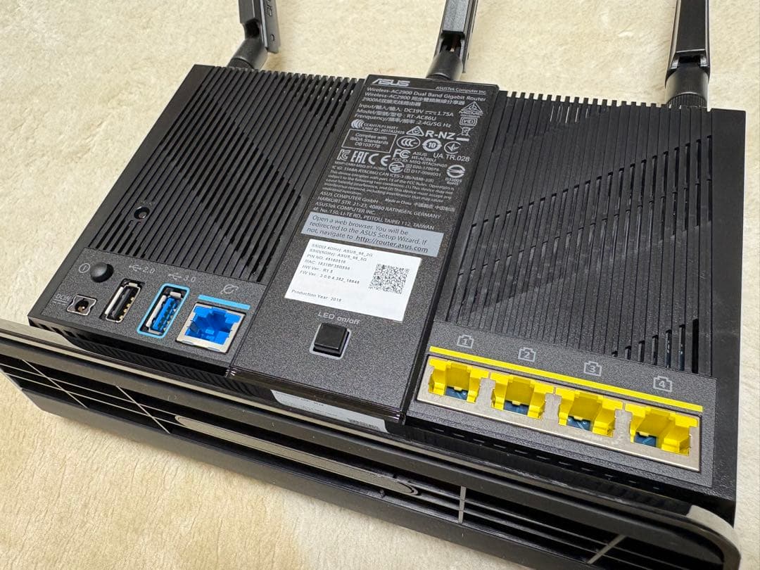 ASUS デュアルバンド対応ゲーミング無線LANルーター RT-AC86U