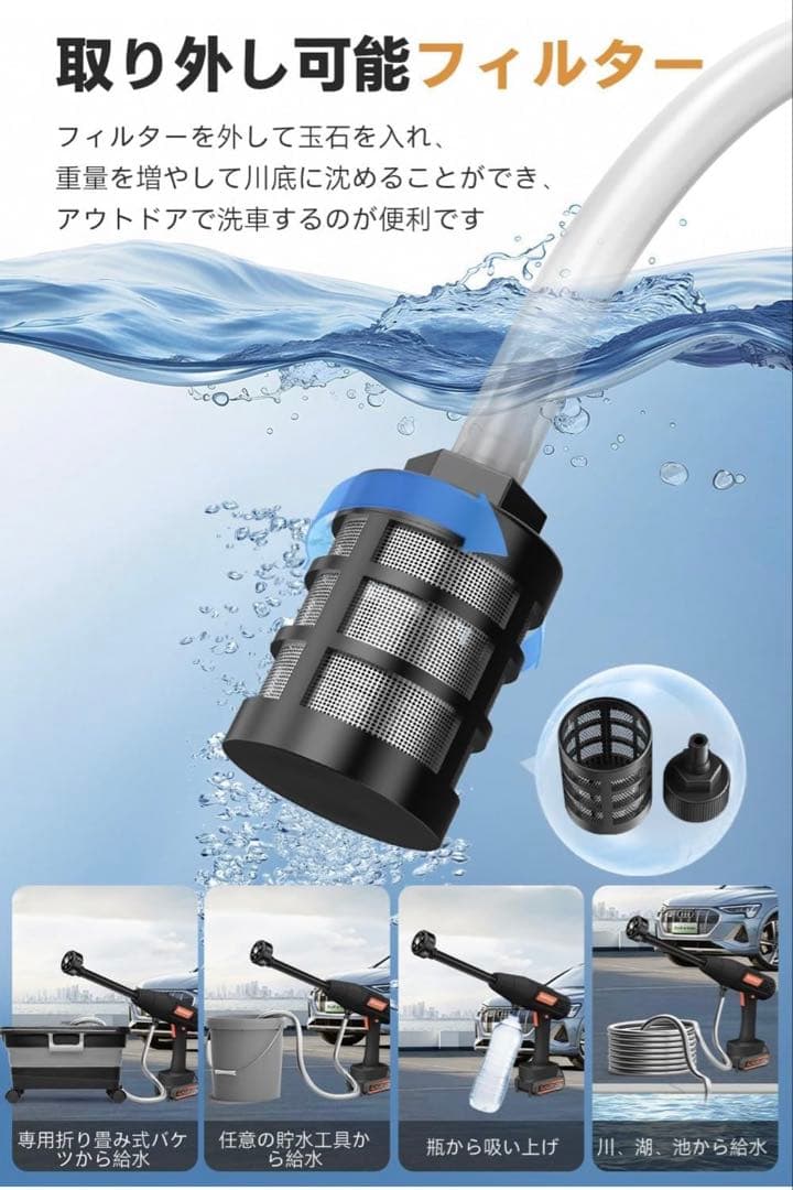 Boomax コードレス高圧洗浄機 充電式 洗車 10MPa 強力洗浄 新品