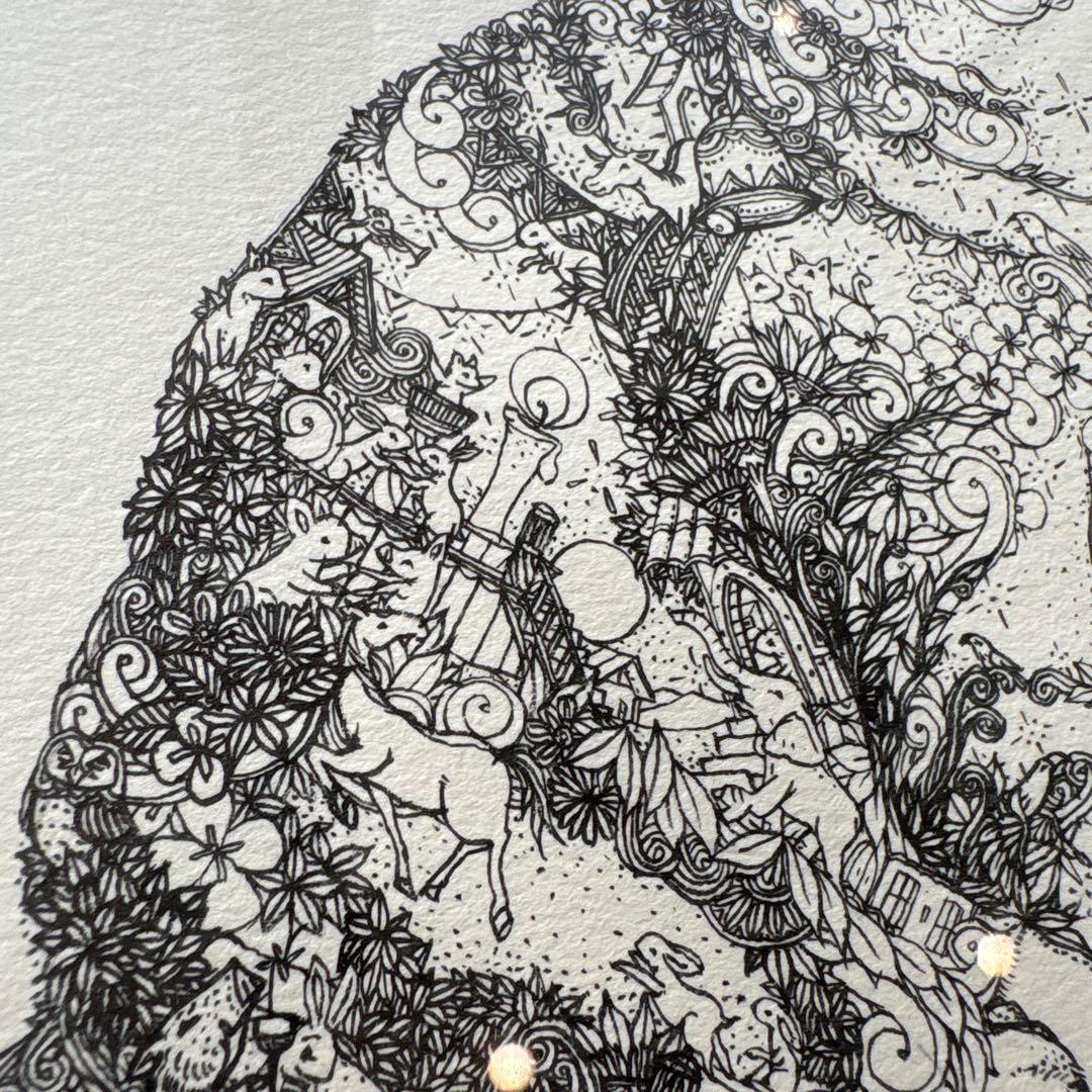 猫　細密画