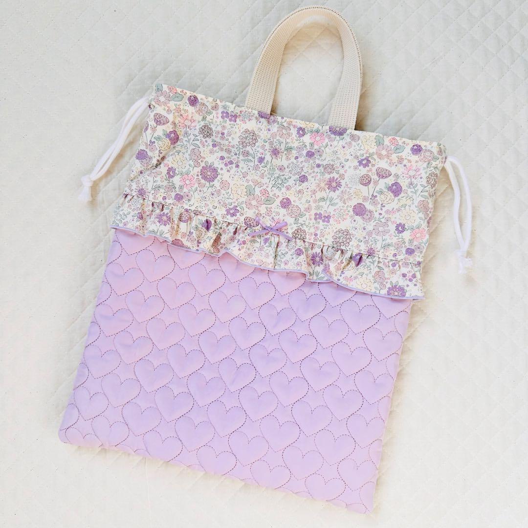 Rちゃんママ専用　入園入学セット　レッスンバッグ　ハンドメイド　パープル